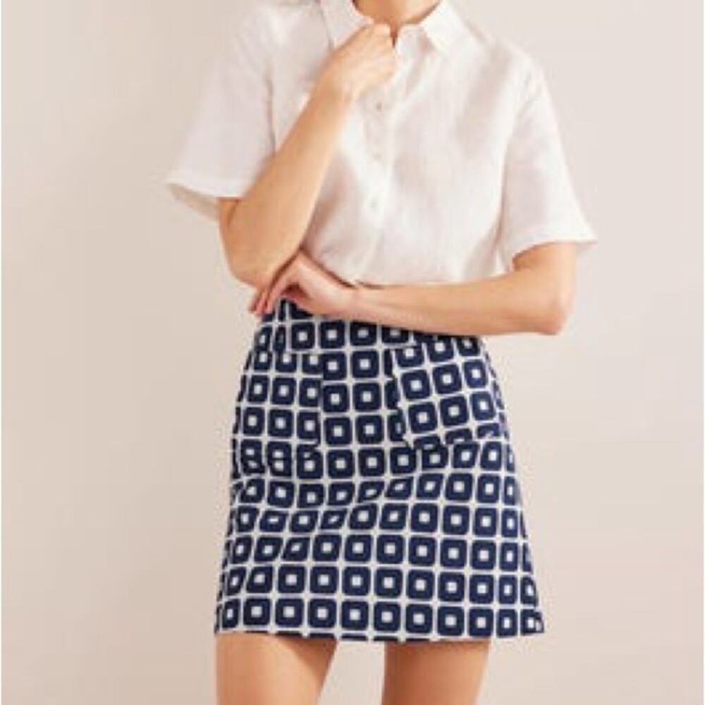 Boden Textured A-Line Mini Skirt, Size 12